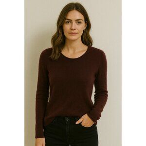 41 Hawthorn 100% Cashmere Sweater Women’s Size L Burgundy Soft Lightweight